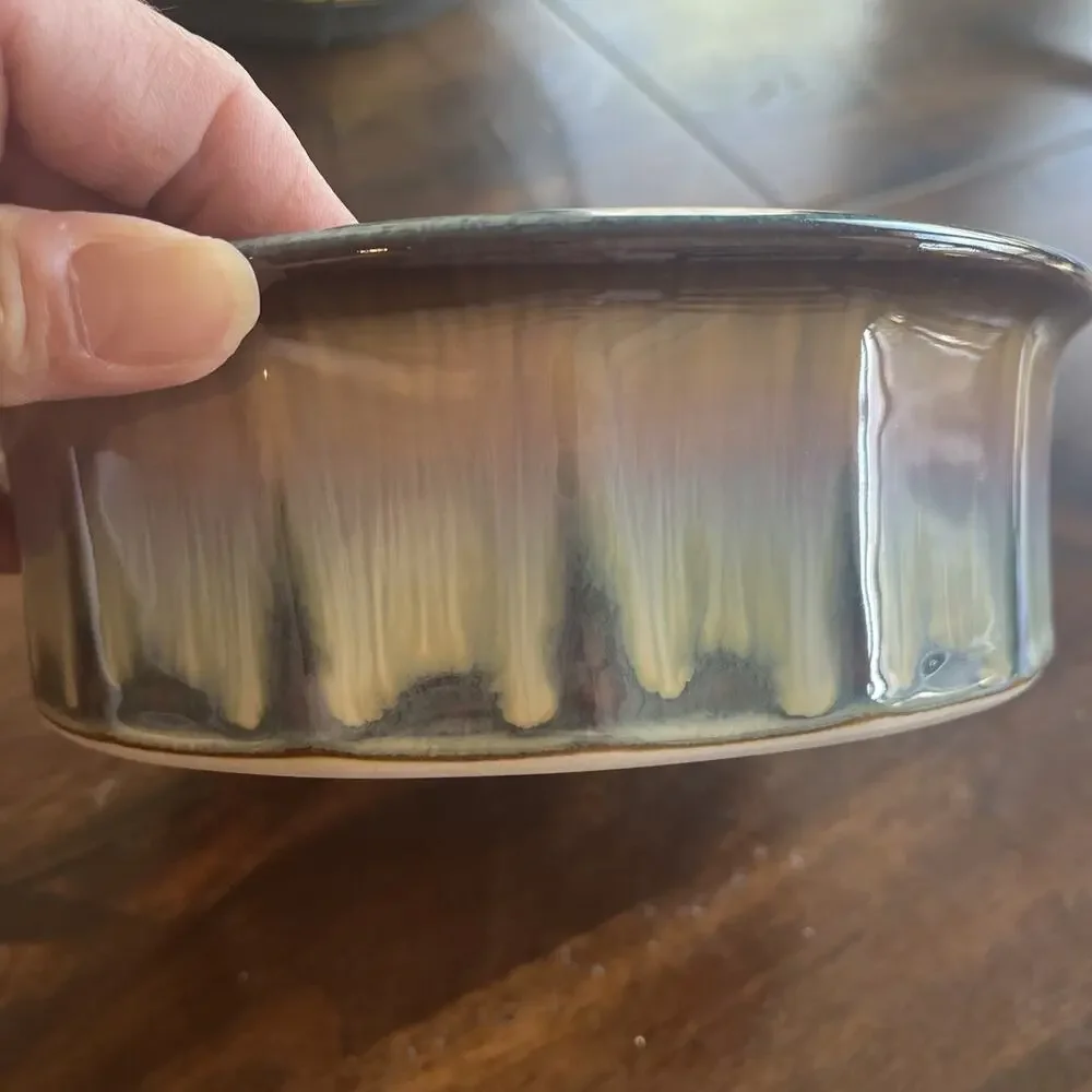 Vintage Bill Campbell Spirals Serving Bowl, 8 Inches In Diameter